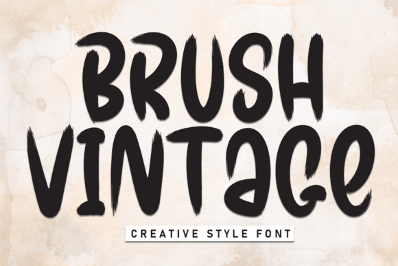 Brush Vintage Font for Handmade Creations