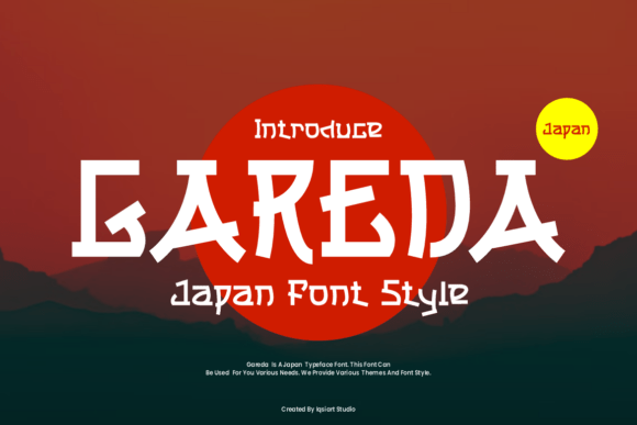 Gareda: A Bold Japanese-Style Display Font for Marketers