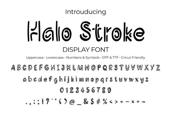 Halo Stroke Font for Playful Branding and Creative Projects