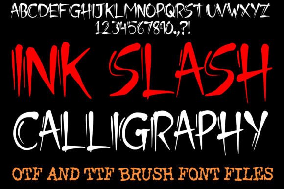 Ink Slash Calligraphy for Bold Display Typography