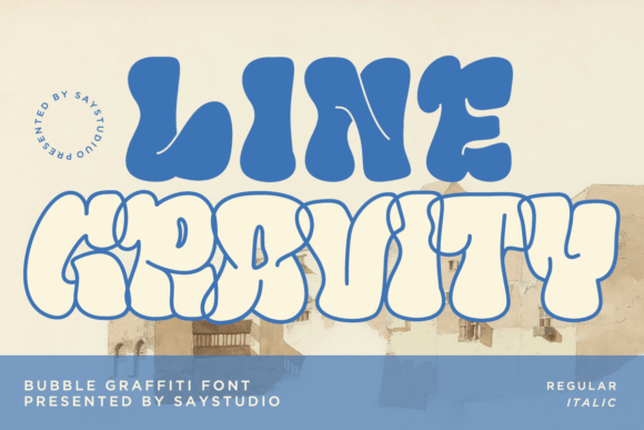 Line Gravity: A Playful Display Font for Creative Projects