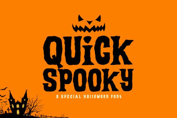 Quick Spooky: A Modern Horror-Themed Display Font for Halloween Designs