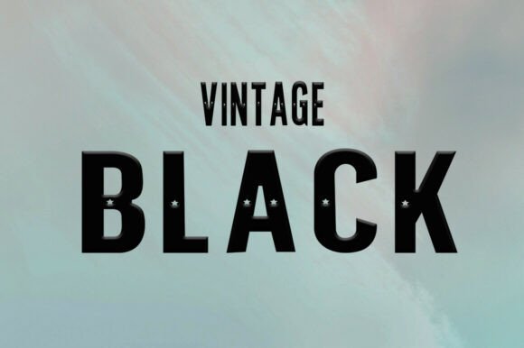 Vintage Black: A Bold Display Typeface for Modern Brand Identity
