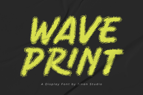 Wave Print Font for Bold Branding and Playful Design