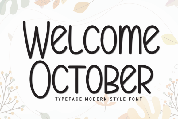Welcome October Font for Handmade Creations